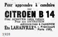 auto-école, 1928