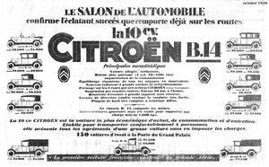 gamme B14, fin 1926