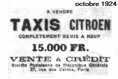 Taxis en vente